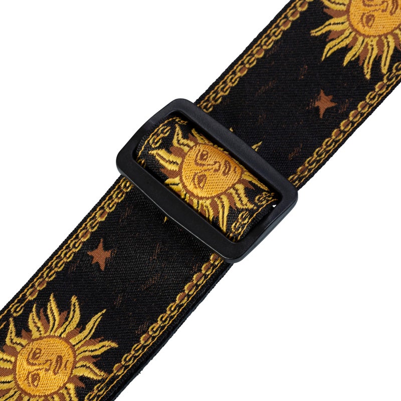 Levy's Leathers MPJG-SUN-BLK Polyester/Vinyl Guitar Strap, Black - Image 3